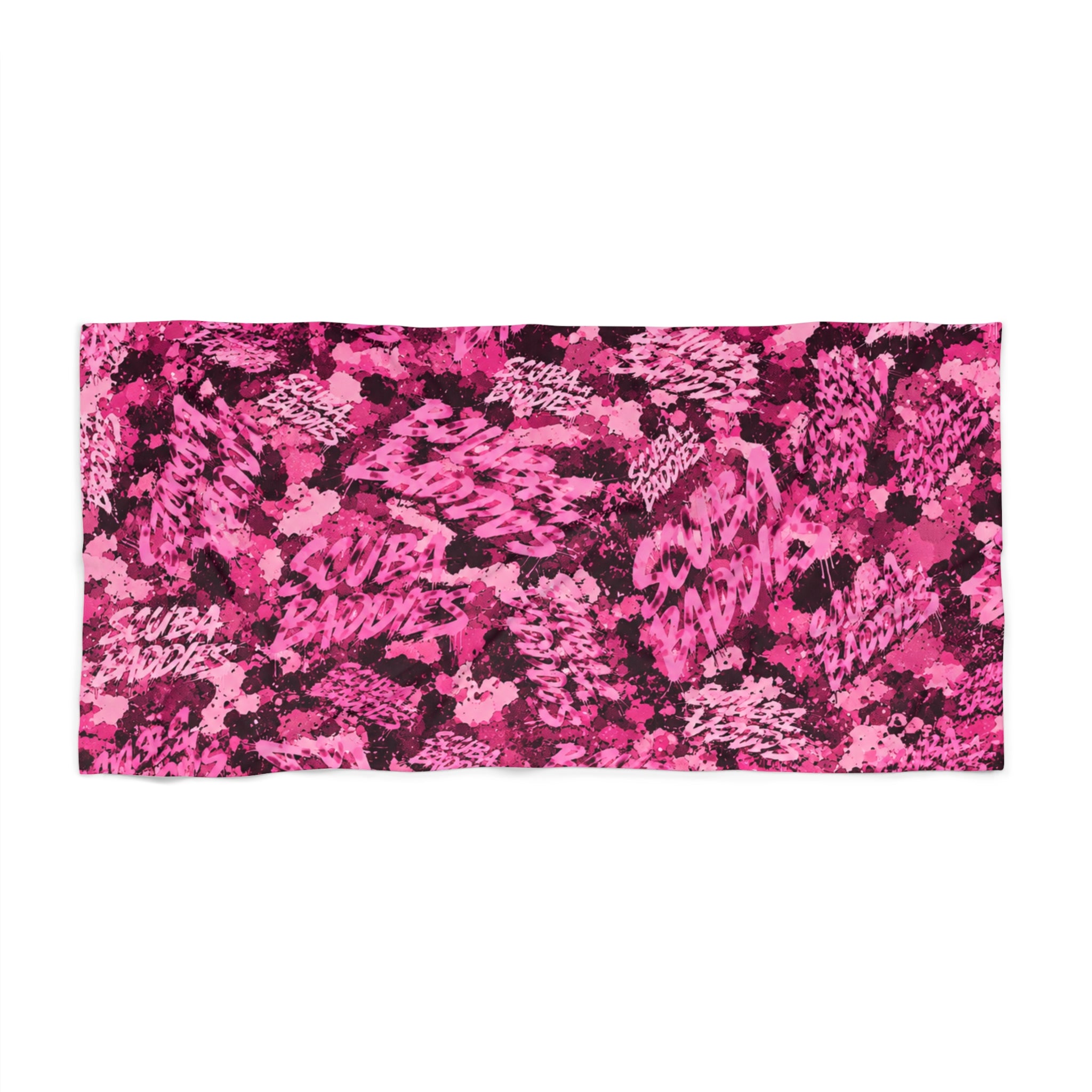 SCUBA BADDIES — SUBSURFACE CAMO™ TOWEL / BADDIE PINK