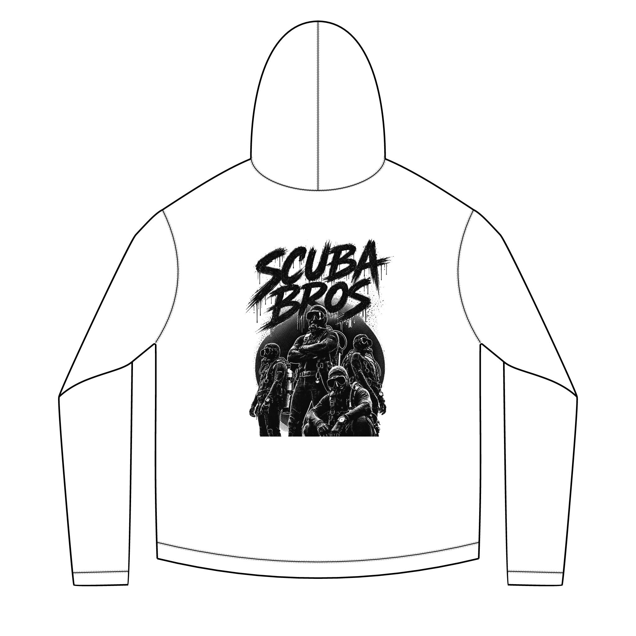 SCUBA BROS — Hooded Performance Tee / Dark Print