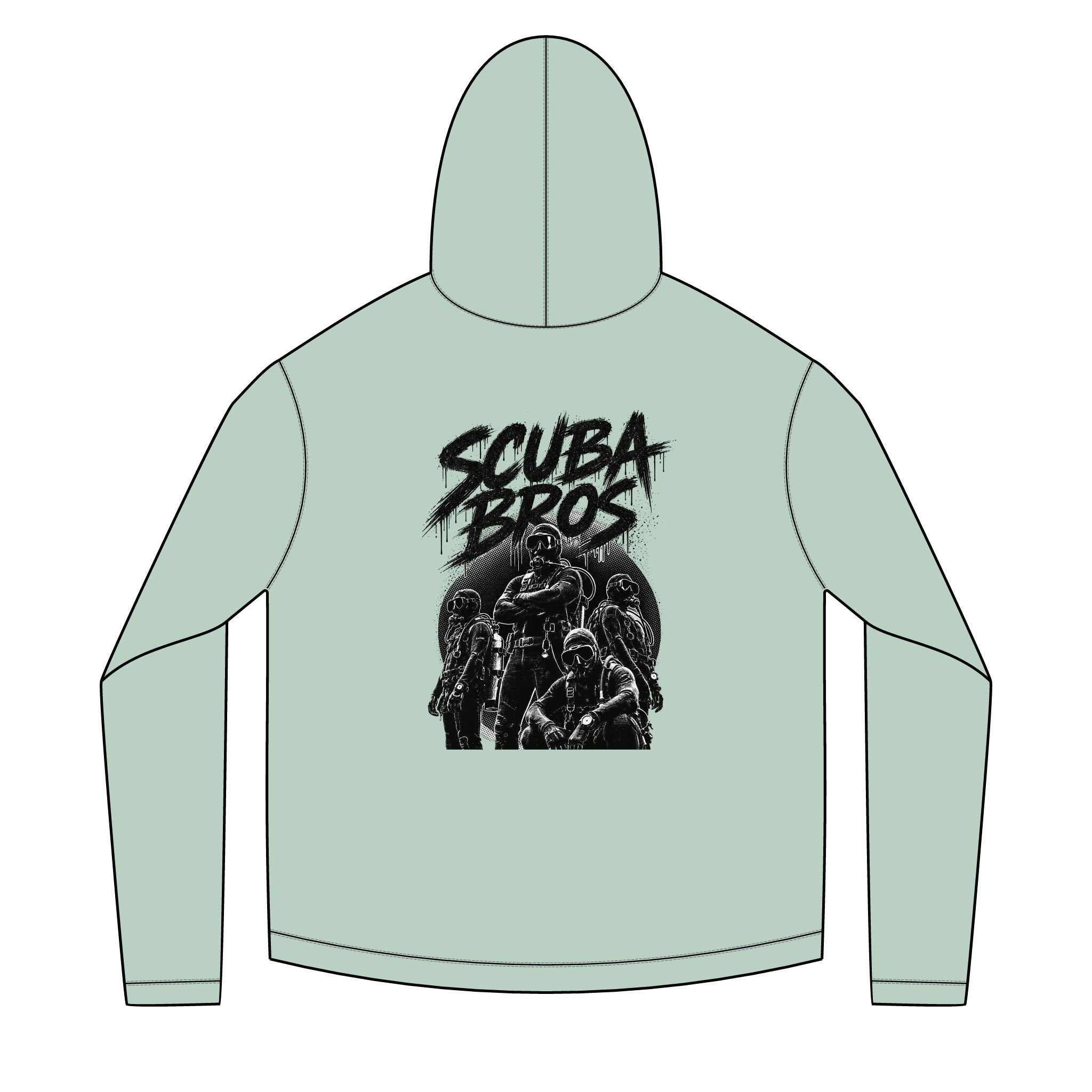 SCUBA BROS — Hooded Performance Tee / Dark Print