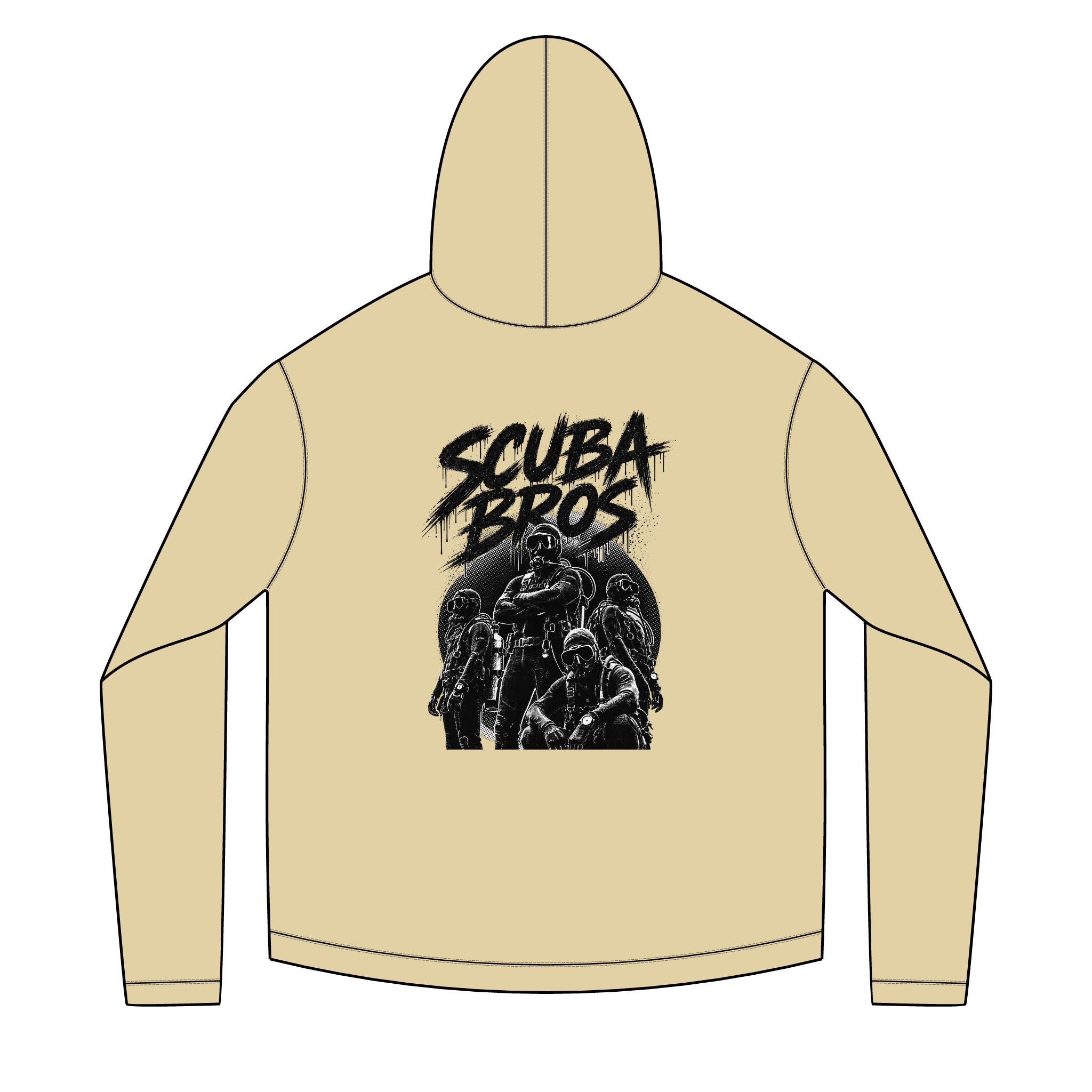 SCUBA BROS — Hooded Performance Tee / Dark Print