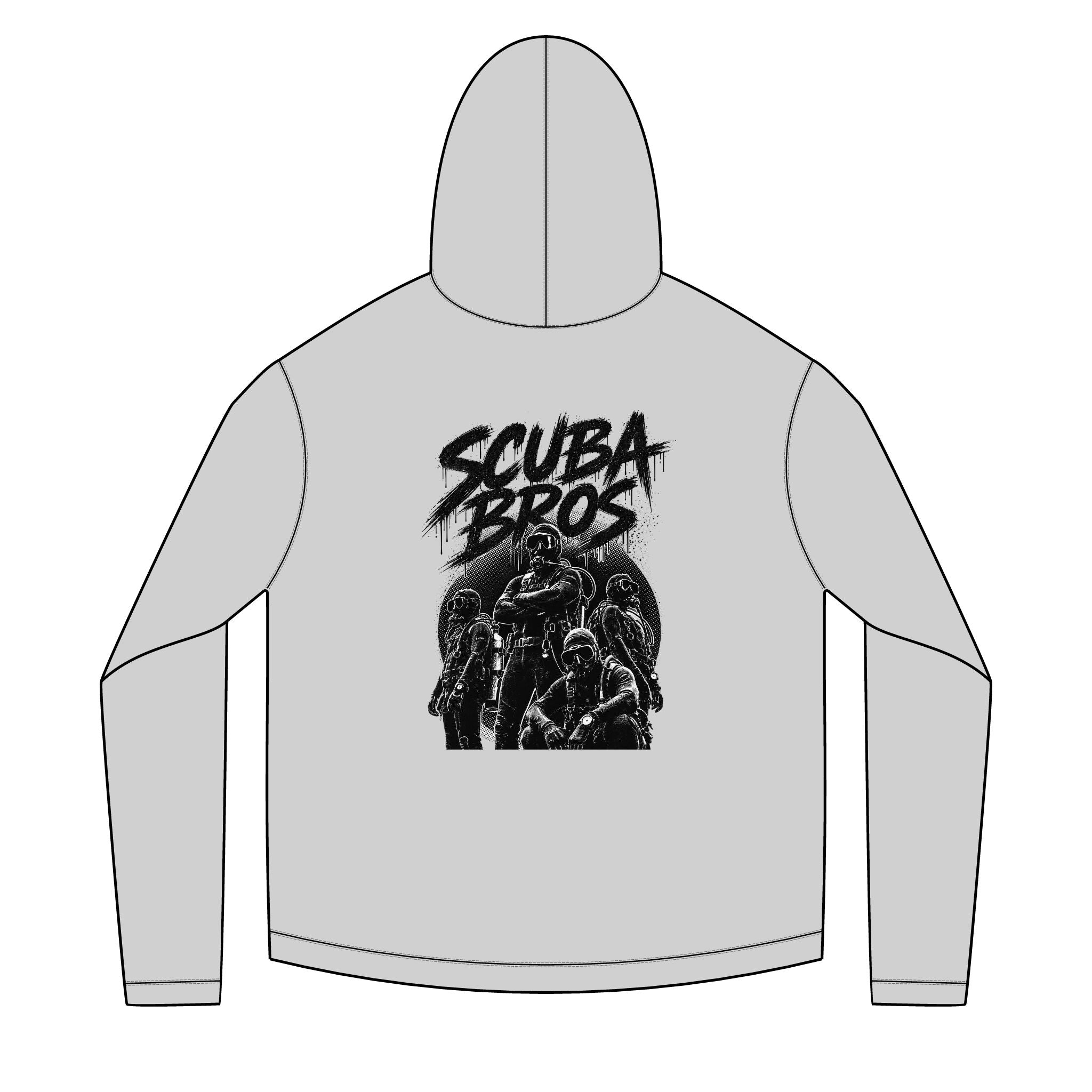 SCUBA BROS — Hooded Performance Tee / Dark Print
