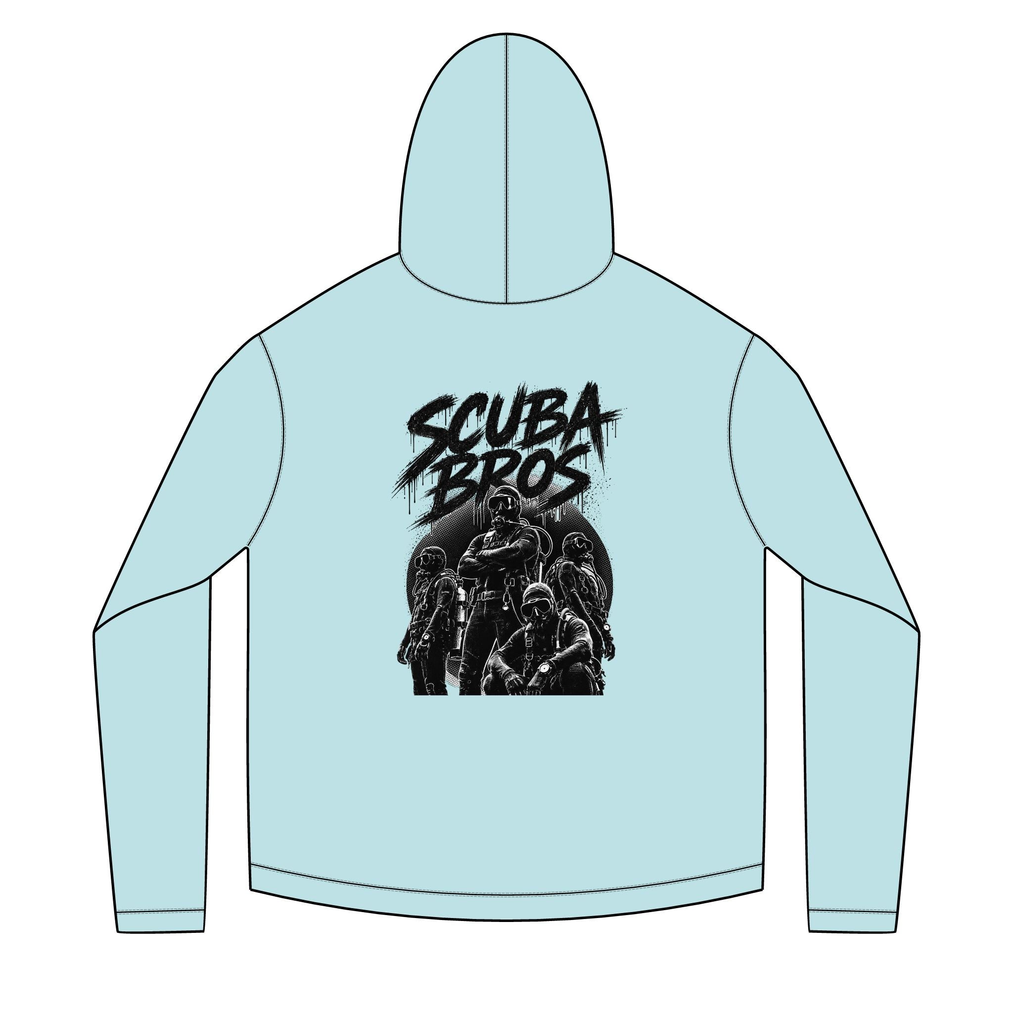 SCUBA BROS — Hooded Performance Tee / Dark Print