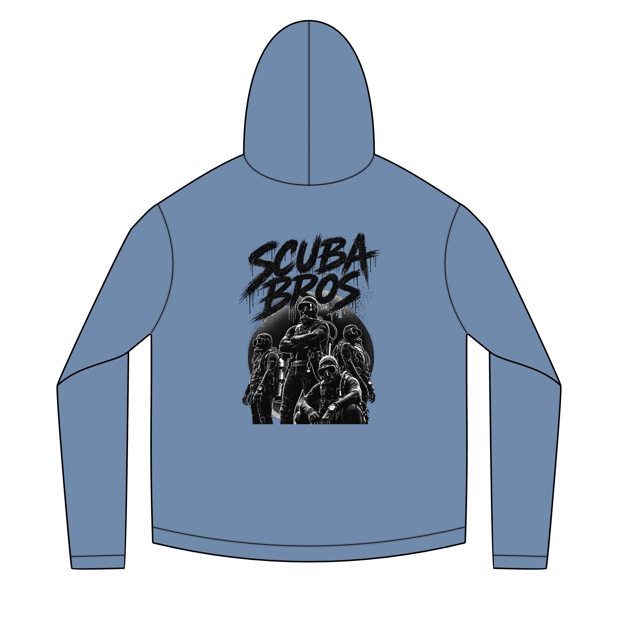 SCUBA BROS — Hooded Performance Tee / Dark Print