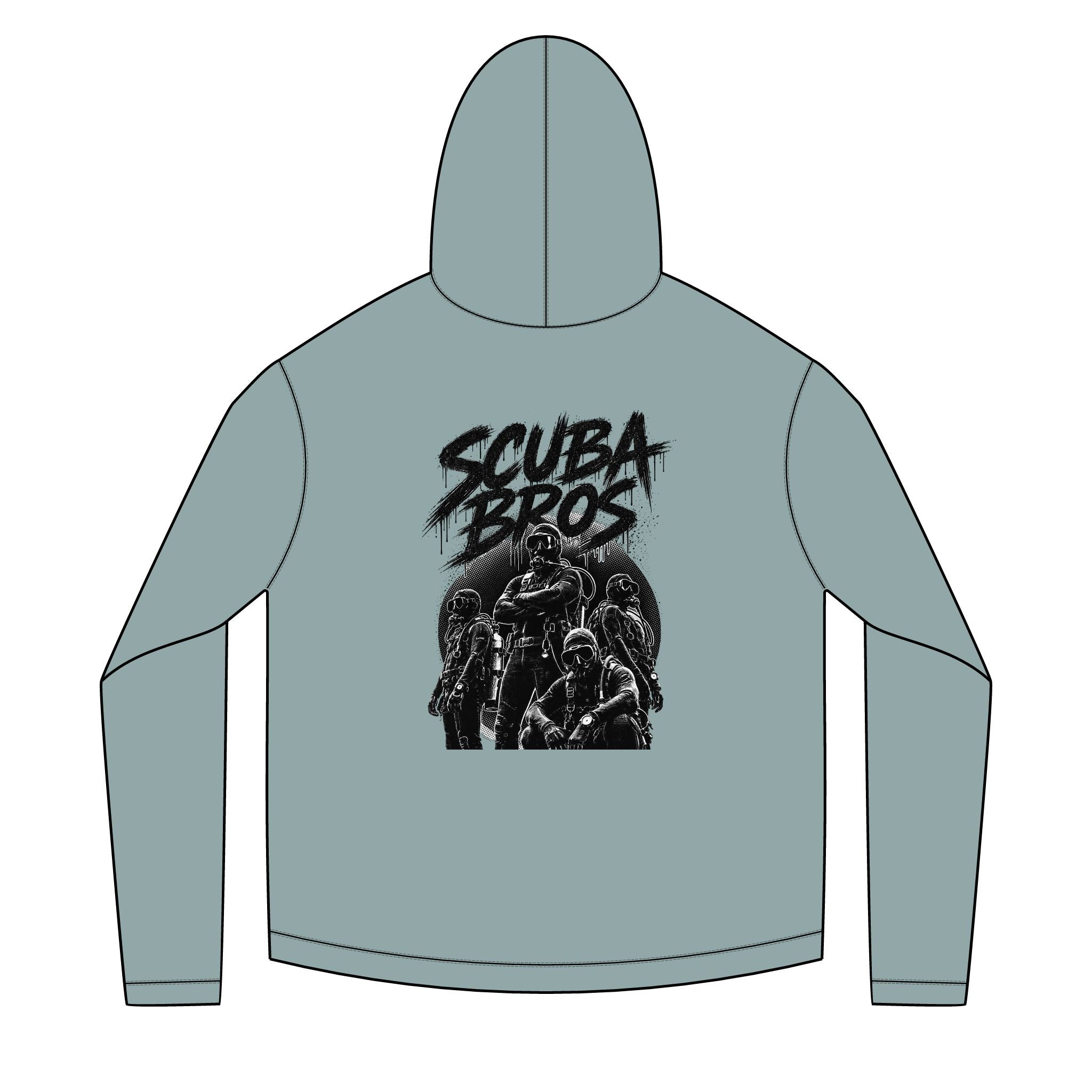 SCUBA BROS — Hooded Performance Tee / Dark Print