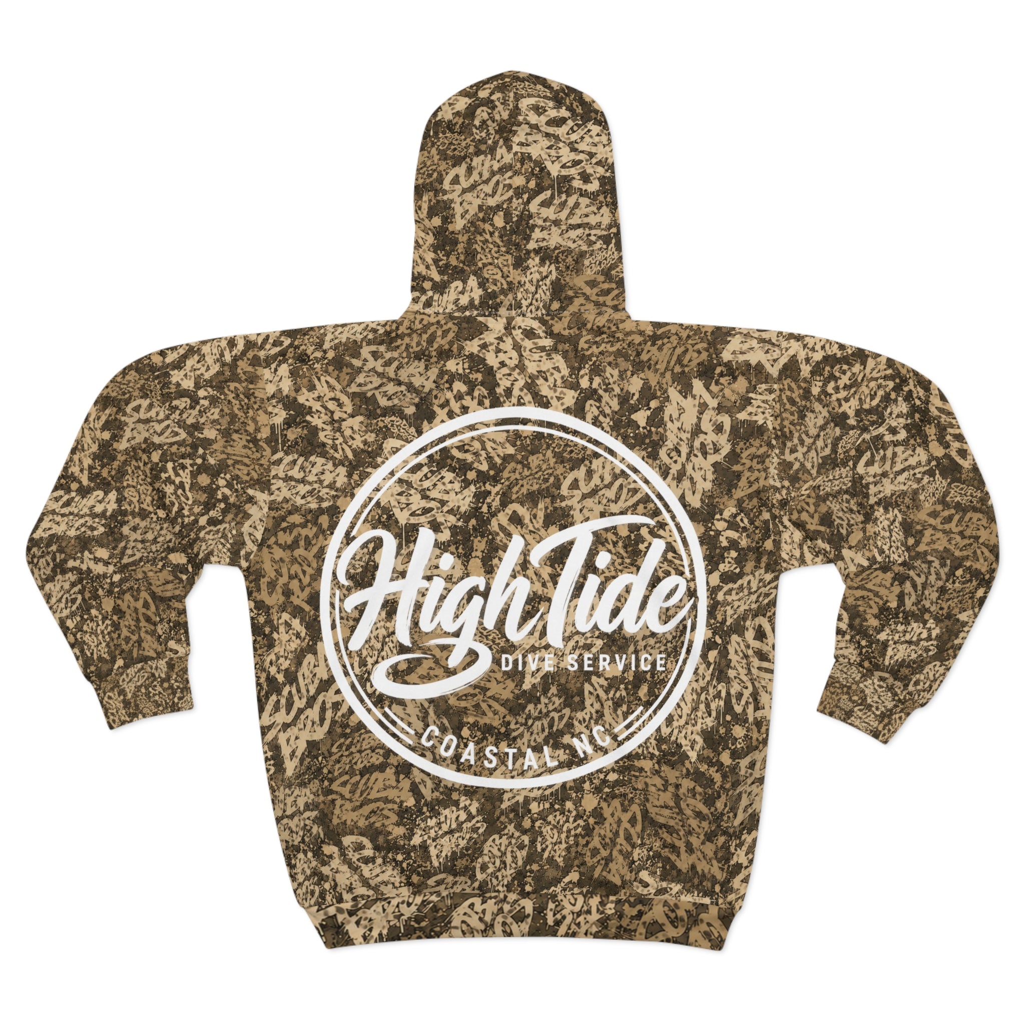Subsurface Camo™ — Bottom Time Tan Unisex Zip Hoodie