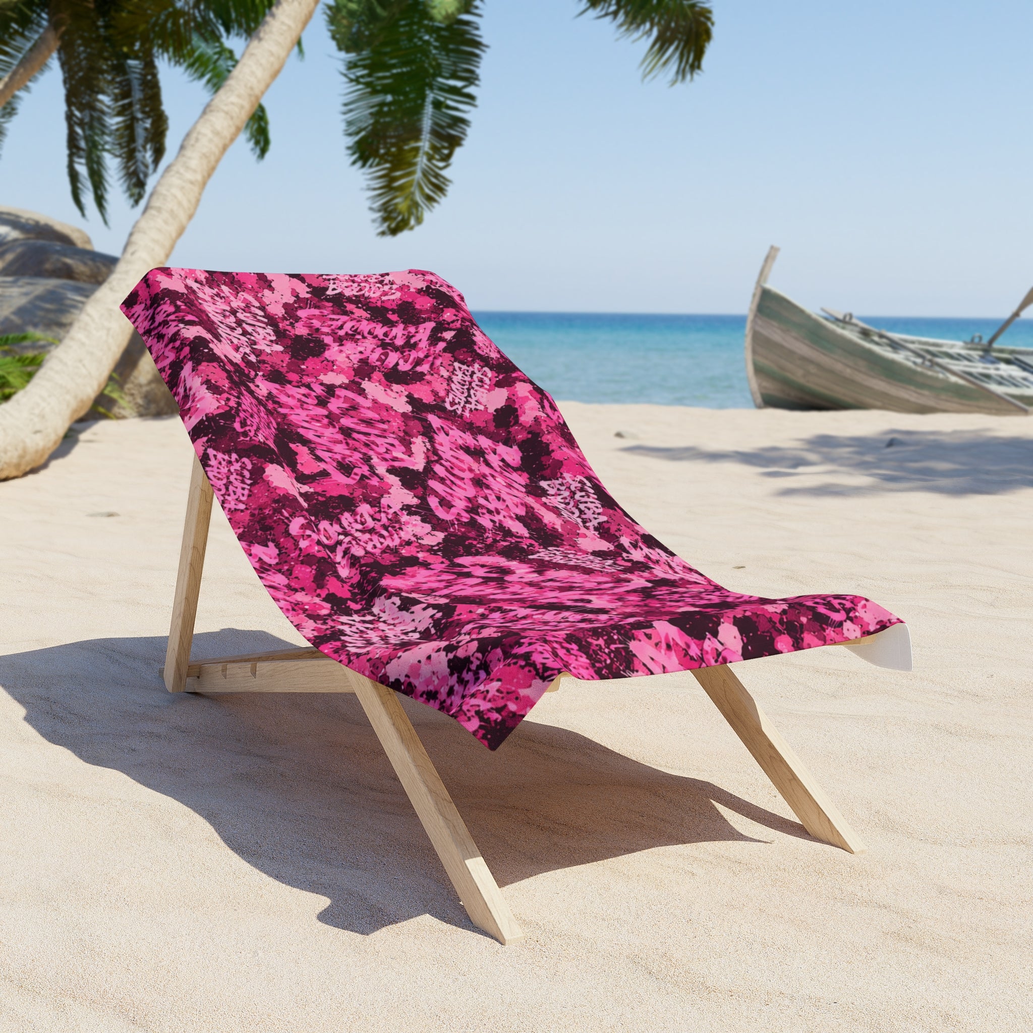 SCUBA BADDIES — SUBSURFACE CAMO™ TOWEL / BADDIE PINK