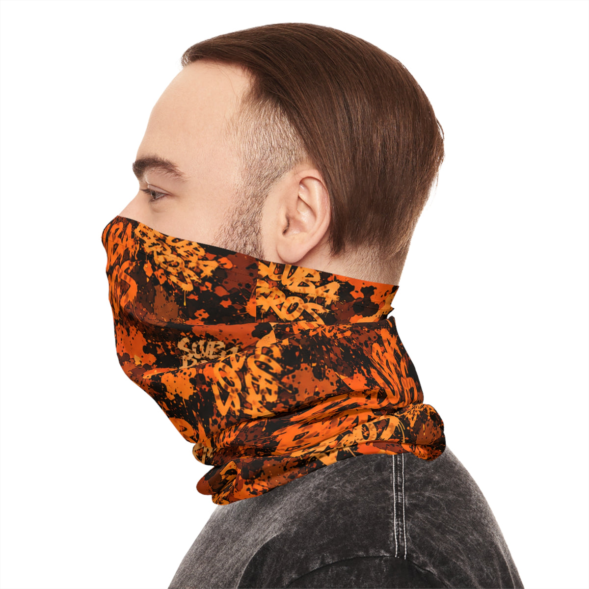 SCUBA BROS — SUBSURFACE CAMO™ NECK GAITER / HAZARD ORANGE