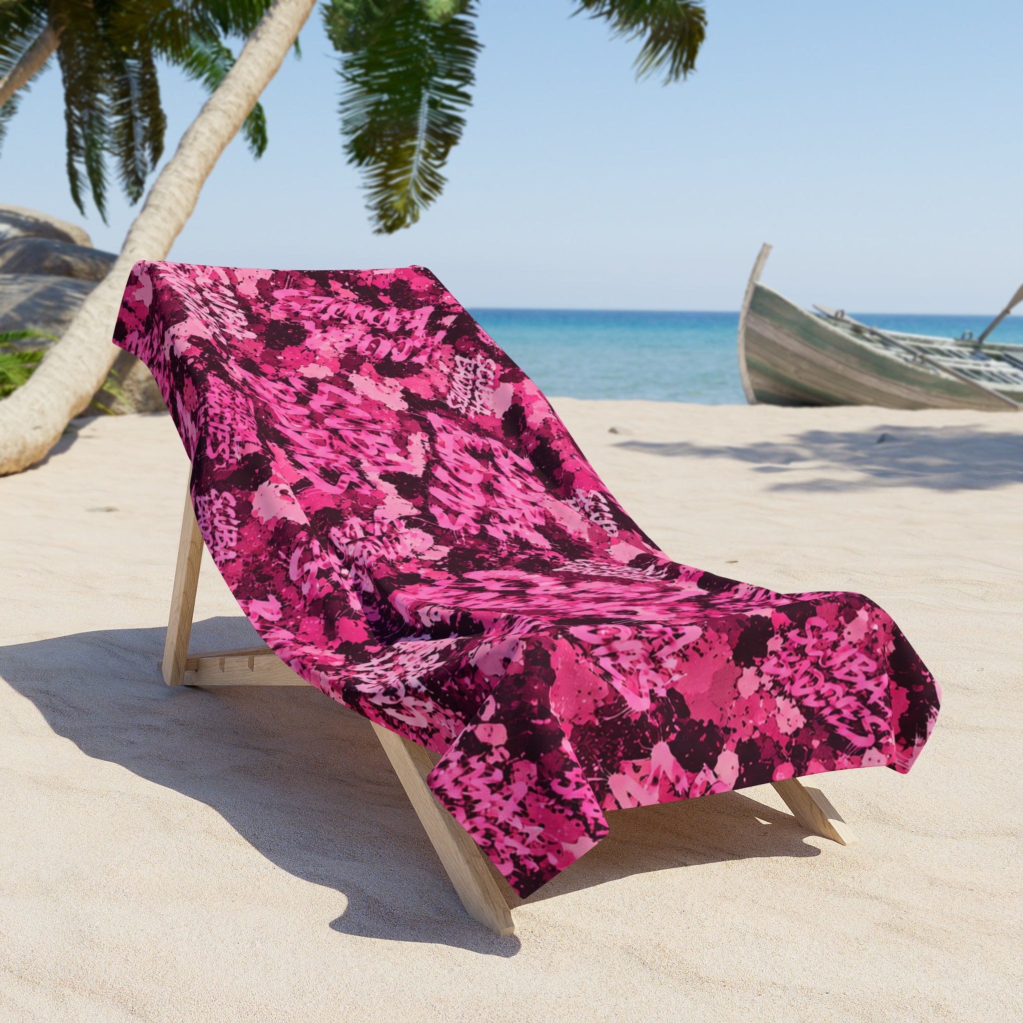 SCUBA BADDIES — SUBSURFACE CAMO™ TOWEL / BADDIE PINK