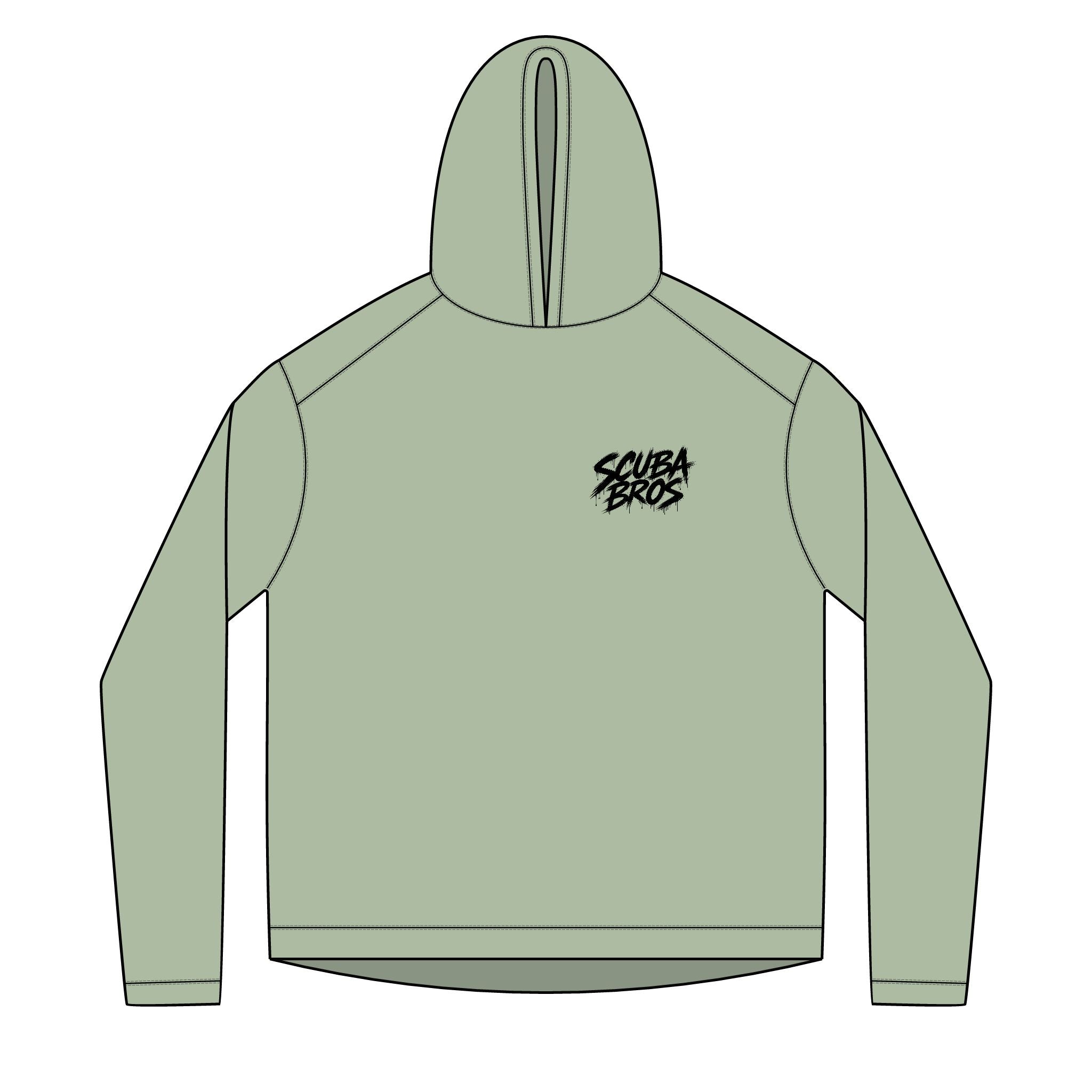 SCUBA BROS — Hooded Performance Tee / Dark Print