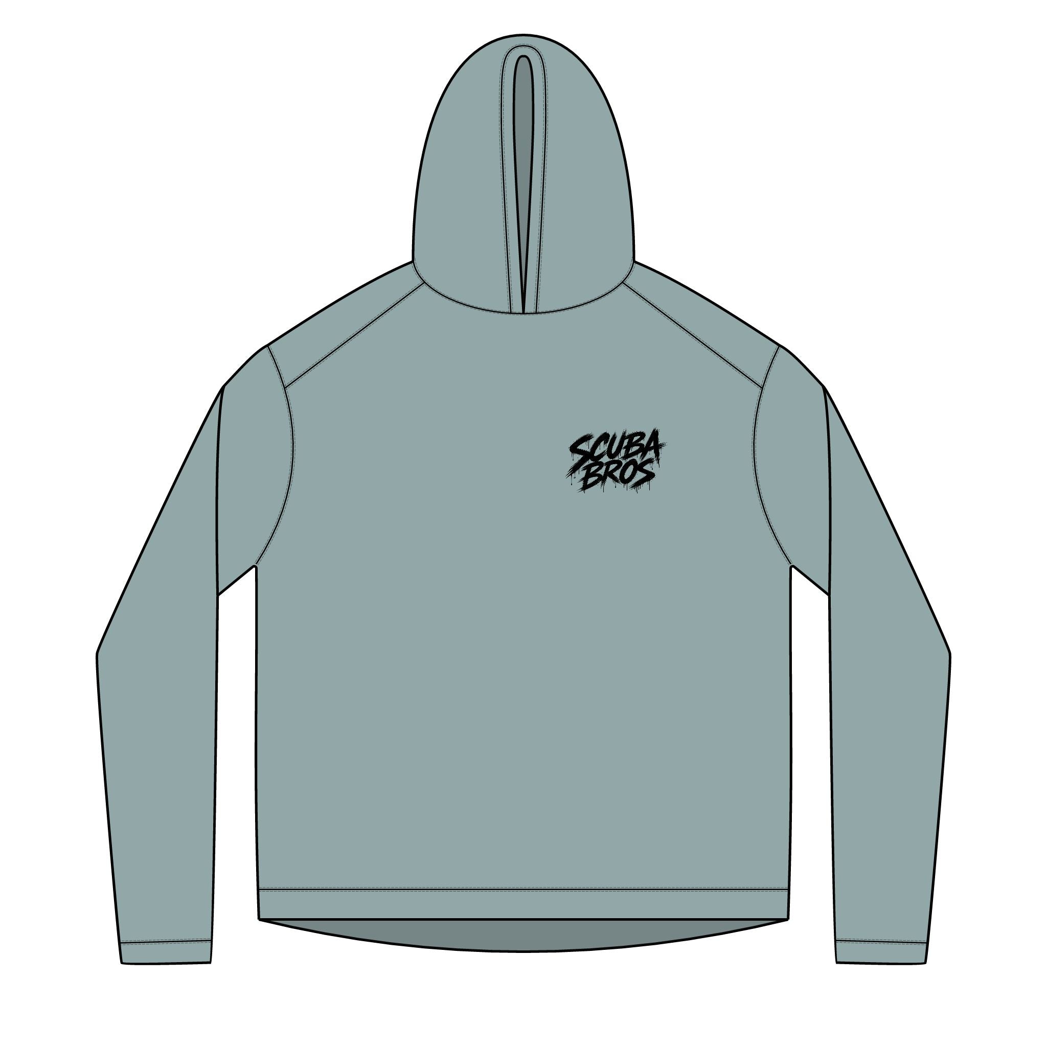 SCUBA BROS — Hooded Performance Tee / Dark Print