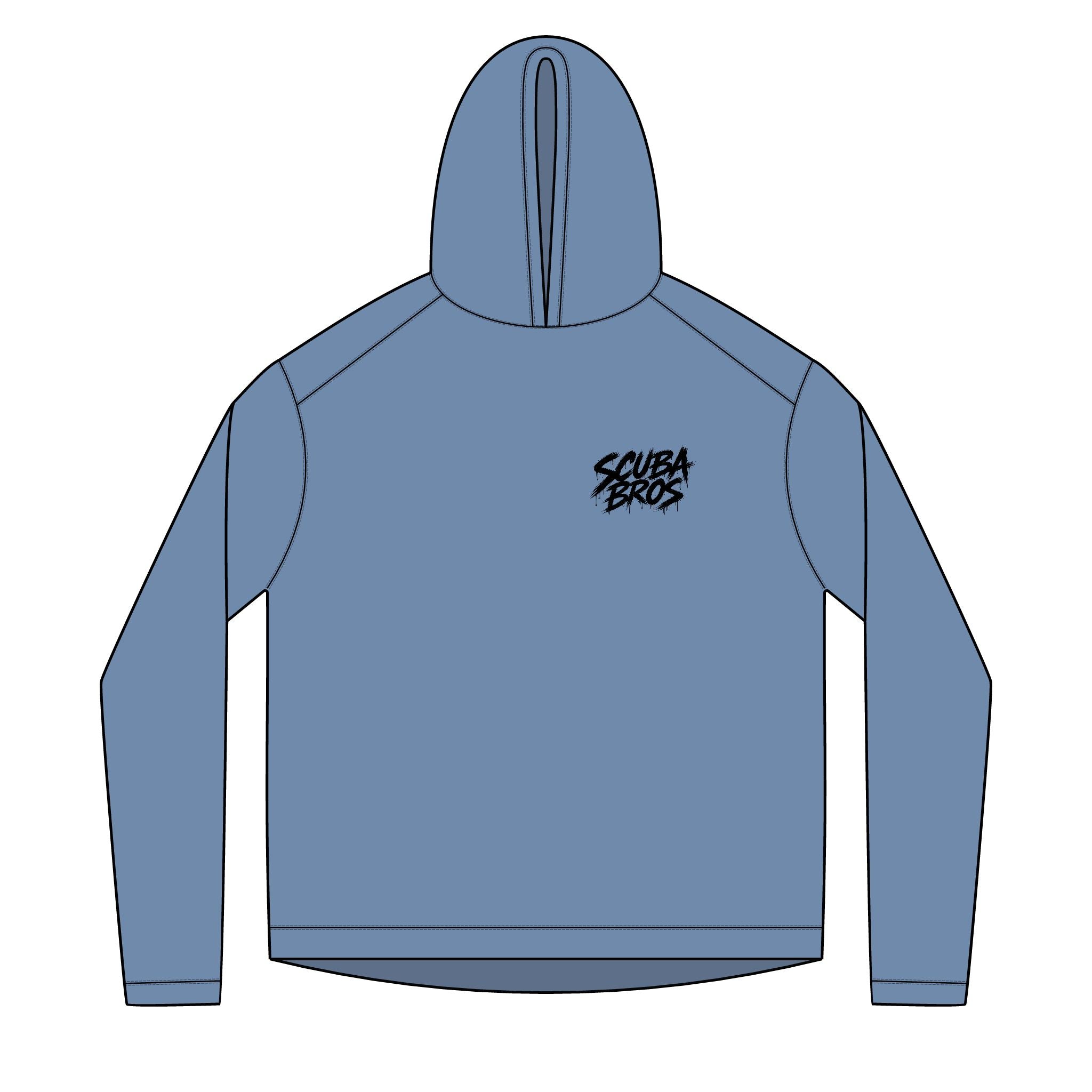 SCUBA BROS — Hooded Performance Tee / Dark Print