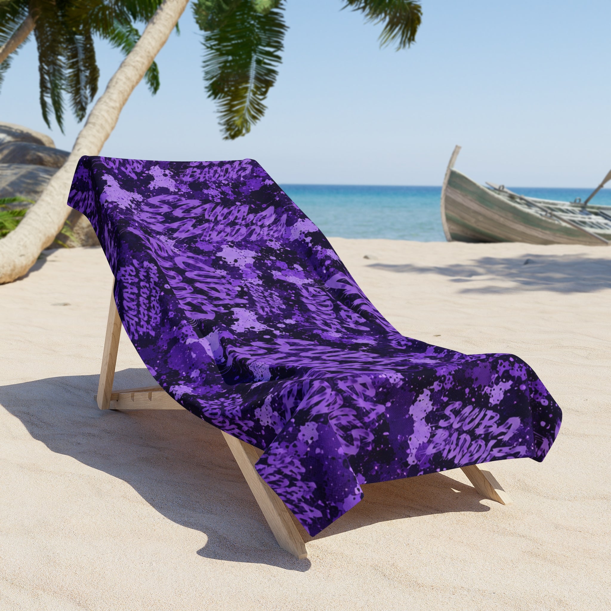 SCUBA BADDIES — SUBSURFACE CAMO™ TOWEL / DECO PURPLE