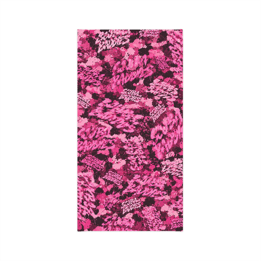 SCUBA BADDIES — SUBSURFACE CAMO™ NECK GAITER / BADDIE PINK