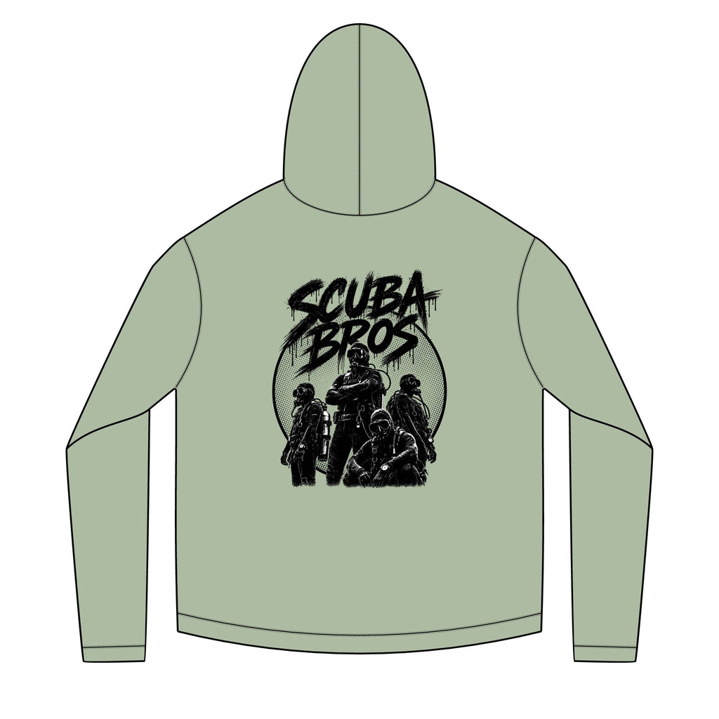 SCUBA BROS — Hooded Performance Tee / Dark Print