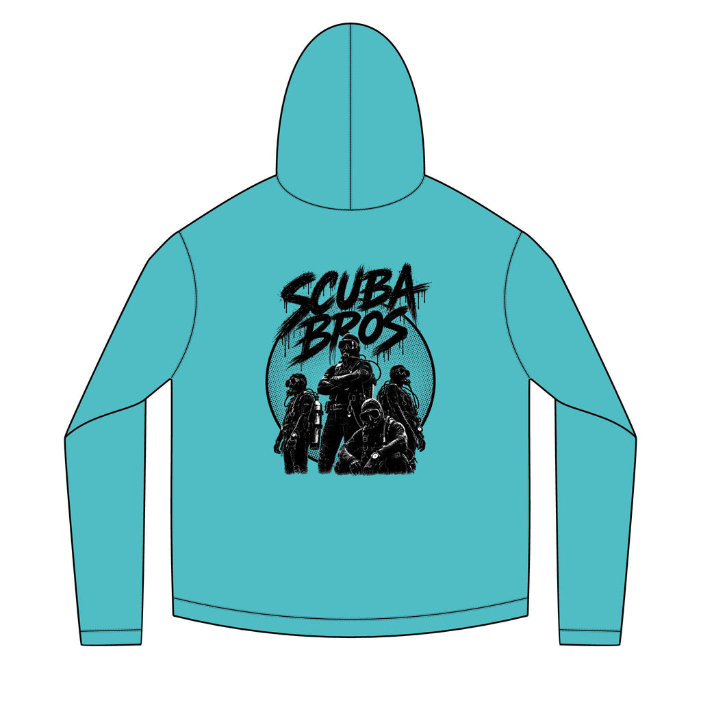 SCUBA BROS — Hooded Performance Tee / Dark Print