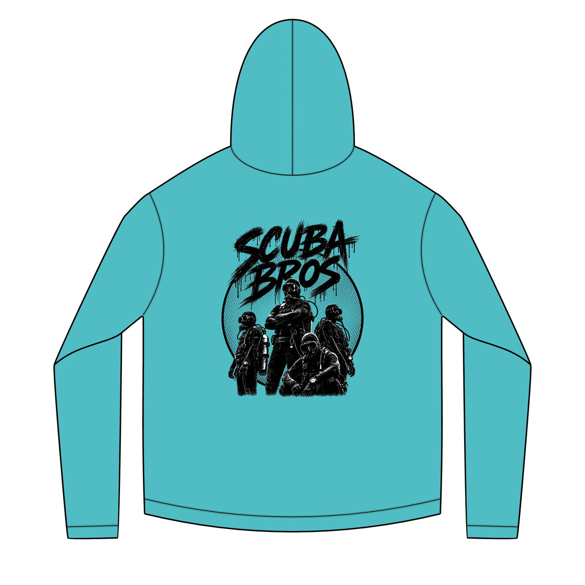 SCUBA BROS — Hooded Performance Tee / Dark Print