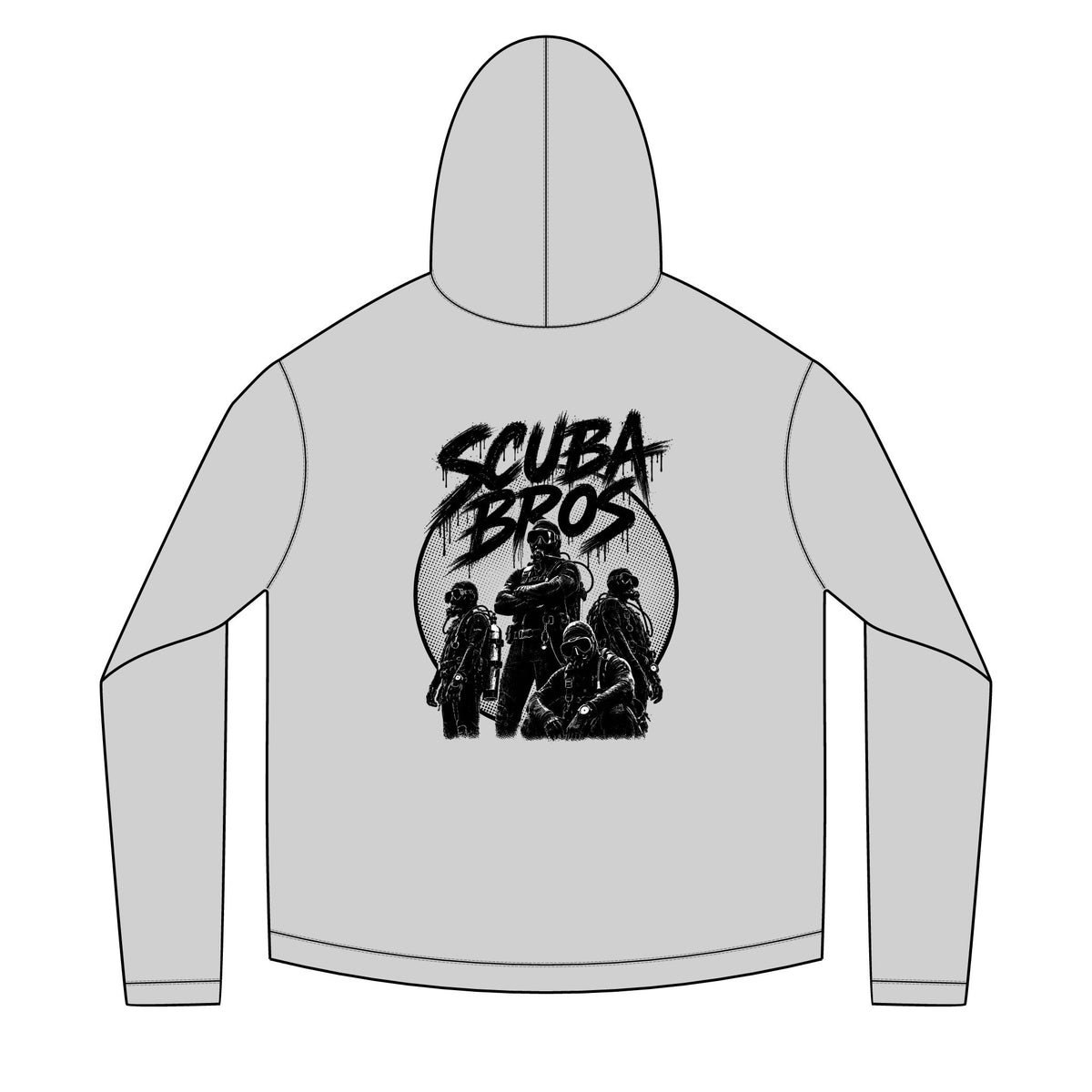 SCUBA BROS — Hooded Performance Tee / Dark Print