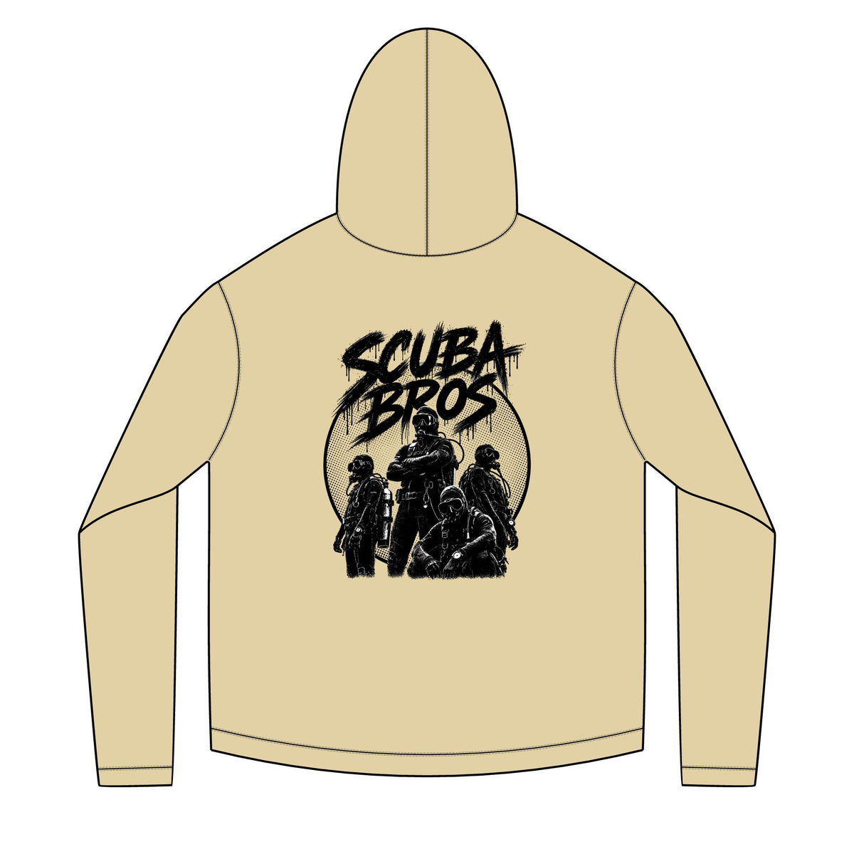 SCUBA BROS — Hooded Performance Tee / Dark Print