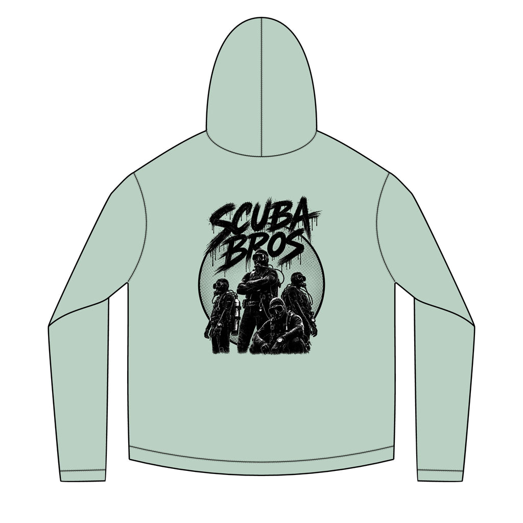 SCUBA BROS — Hooded Performance Tee / Dark Print