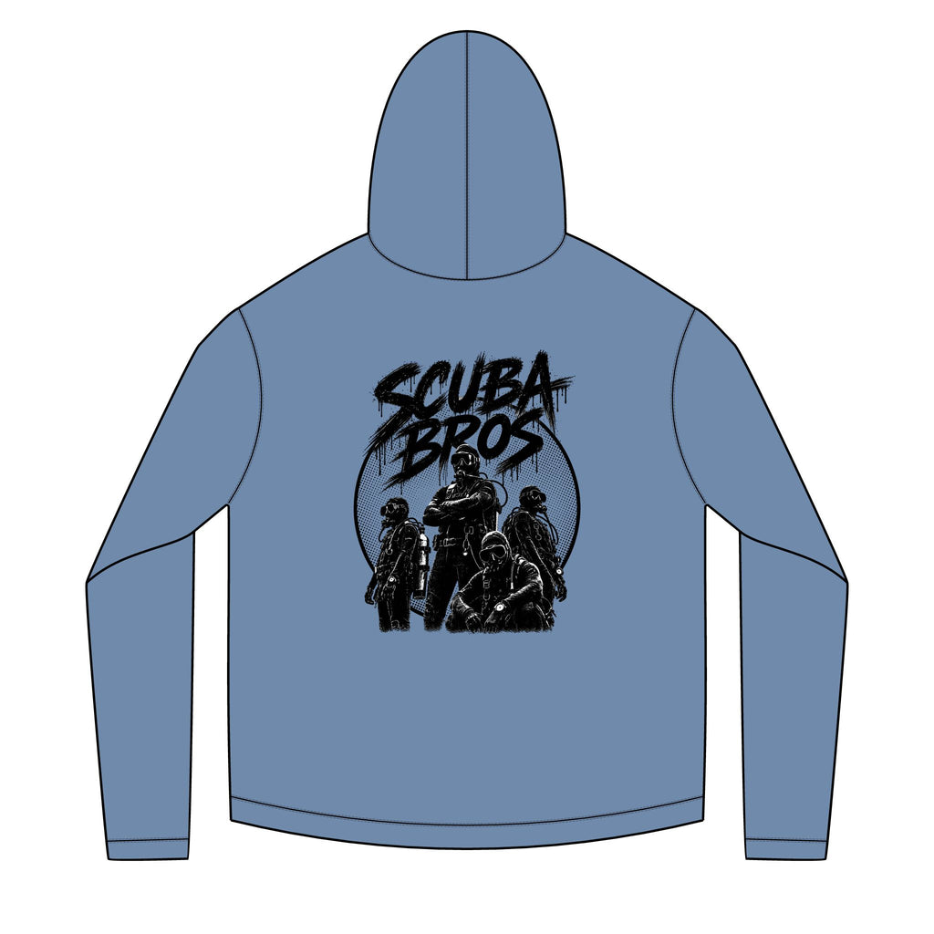 SCUBA BROS — Hooded Performance Tee / Dark Print