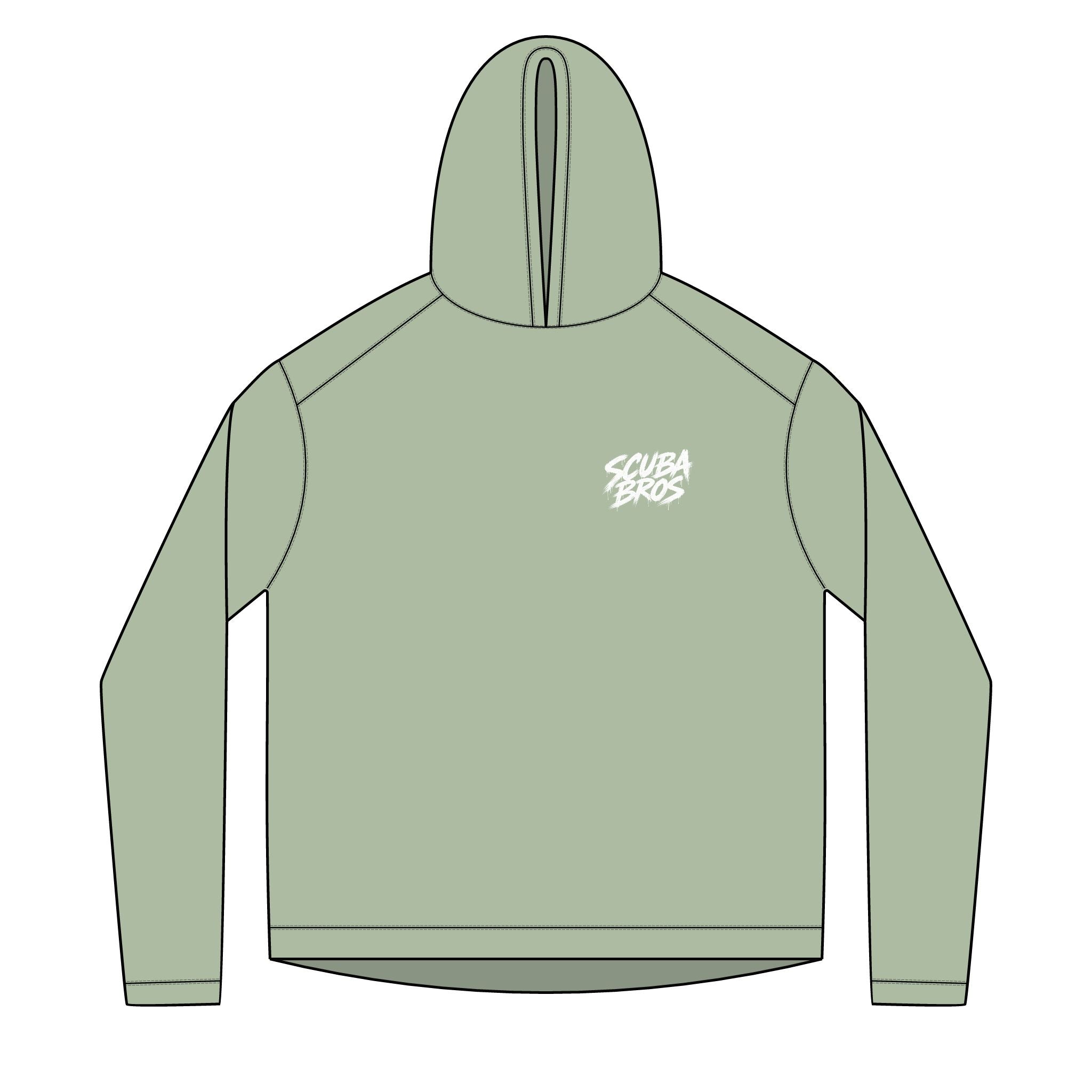 SCUBA BROS — Hooded Performance Tee / Light Print