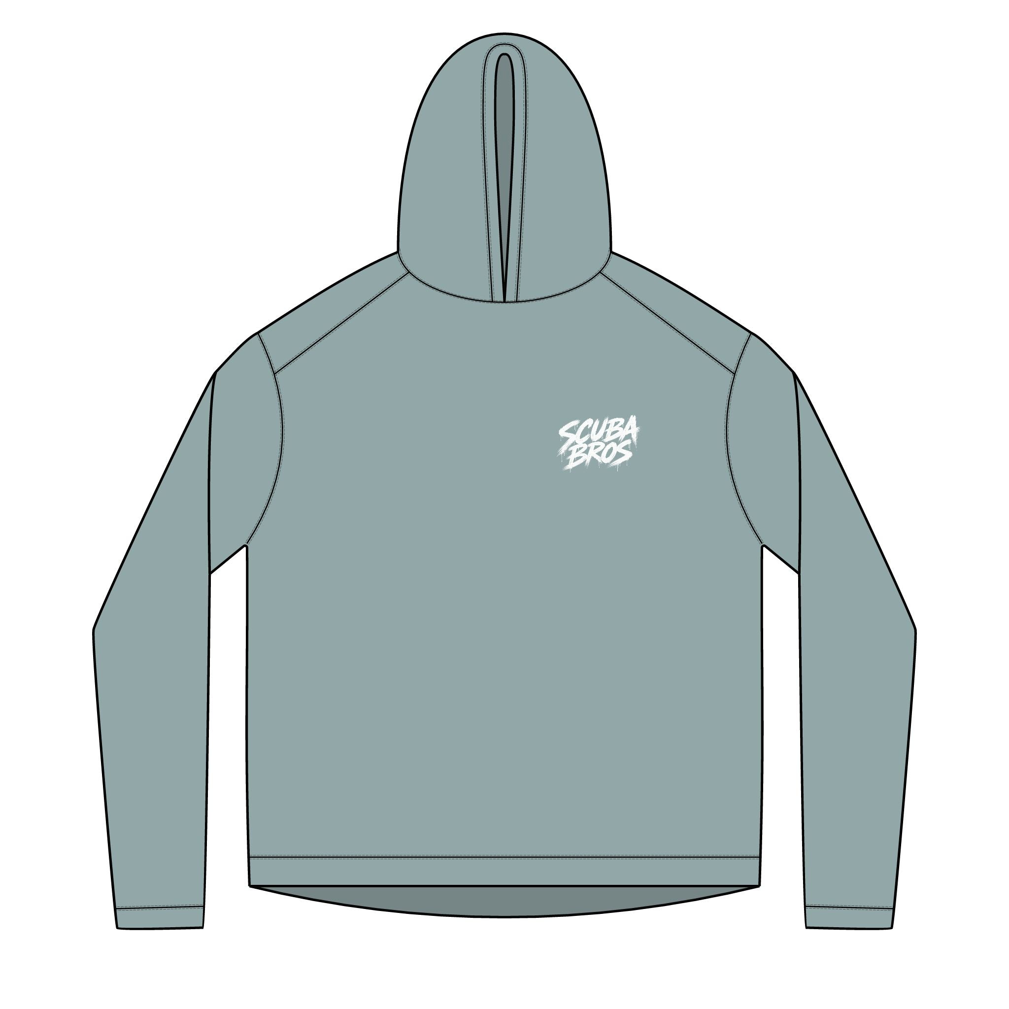 SCUBA BROS — Hooded Performance Tee / Light Print