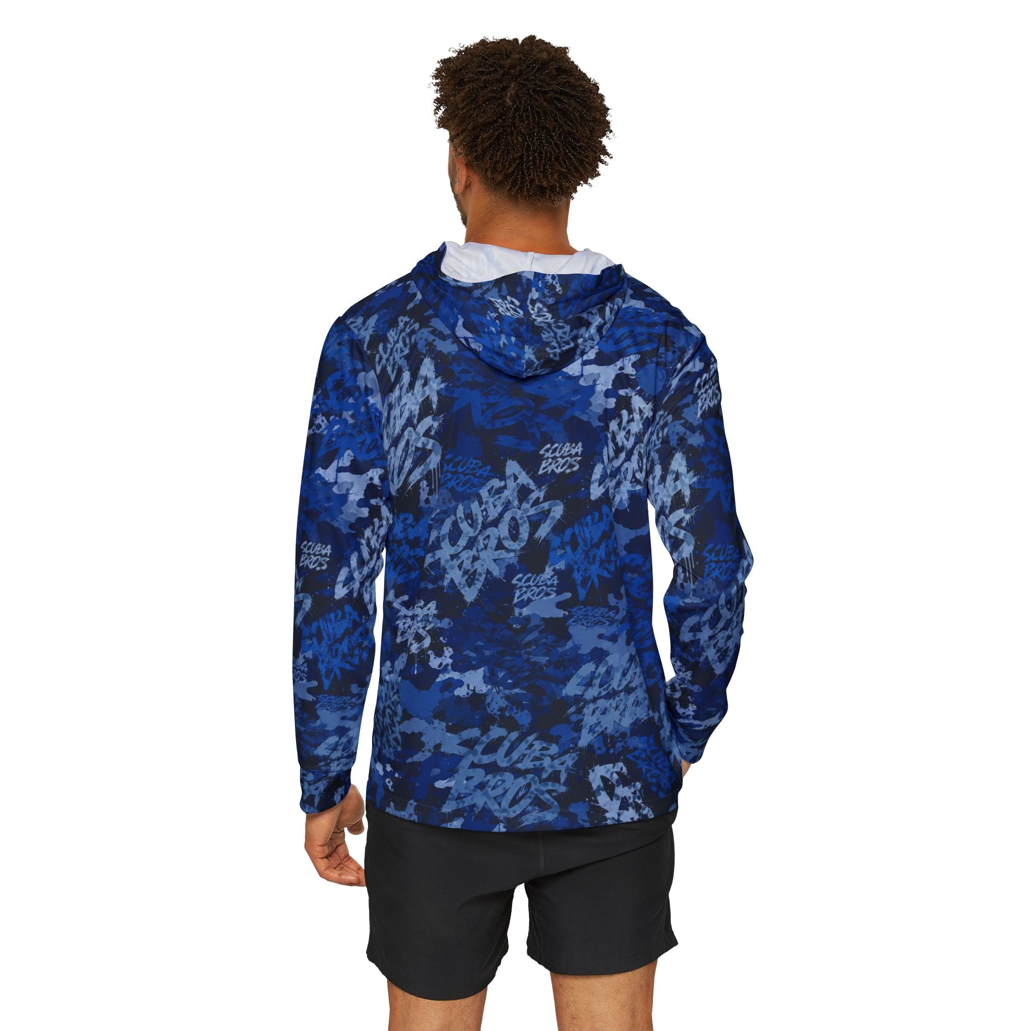 SCUBA BROS — SUBSURFACE CAMO™ HOODED TEE / DEEPWATER BLUE