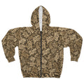 Subsurface Camo™ — Bottom Time Tan Unisex Zip Hoodie