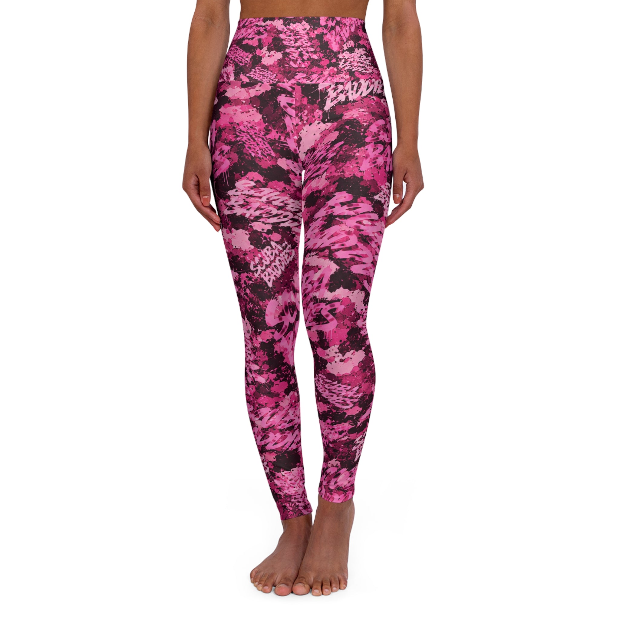 SCUBA BADDIES — Baddie Pink™ High-Waisted Leggings