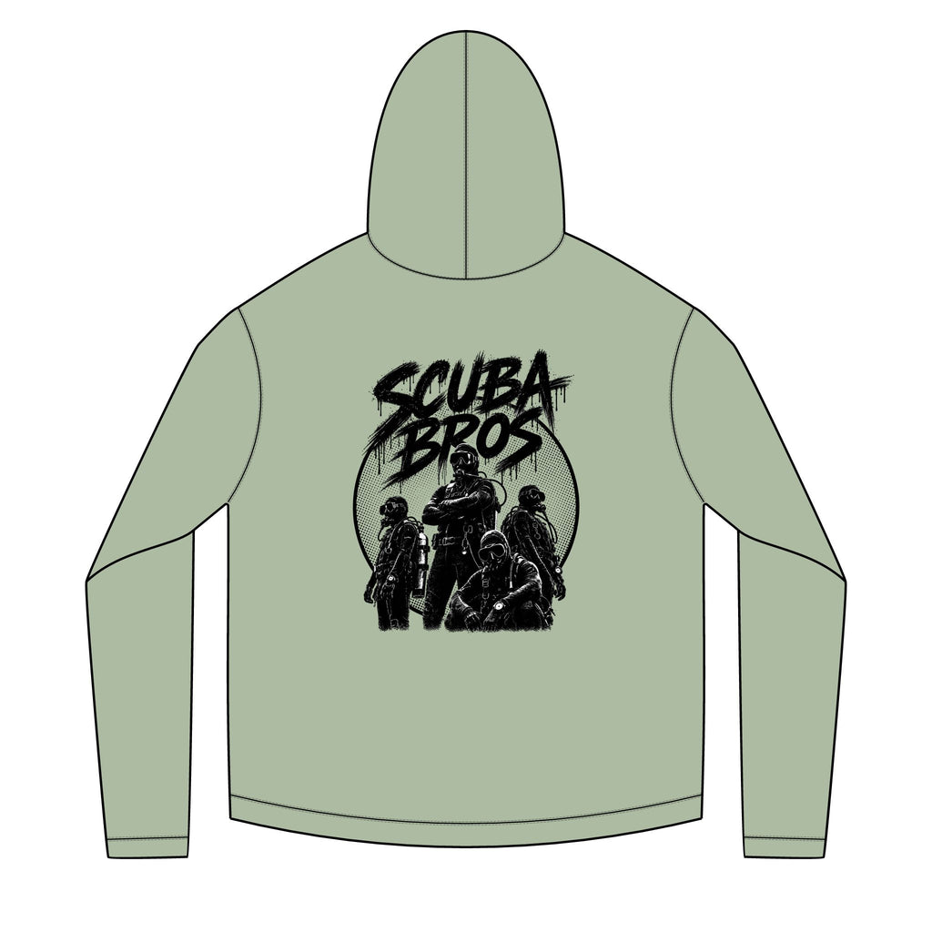SCUBA BROS — Hooded Performance Tee / Light Print