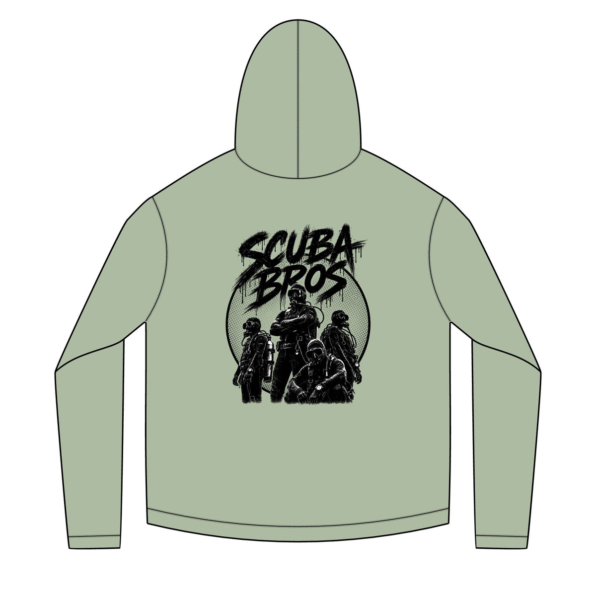 SCUBA BROS — Hooded Performance Tee / Light Print
