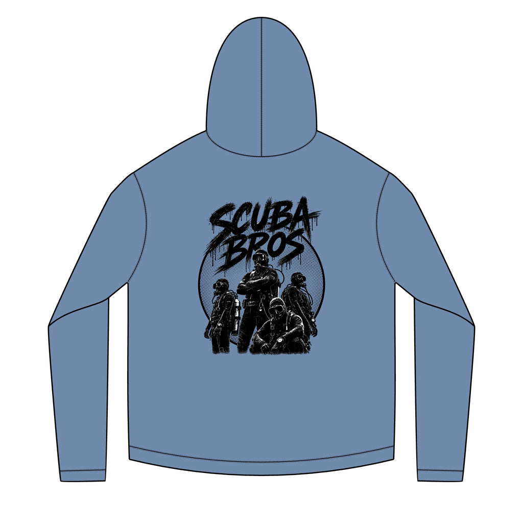 SCUBA BROS — Hooded Performance Tee / Light Print