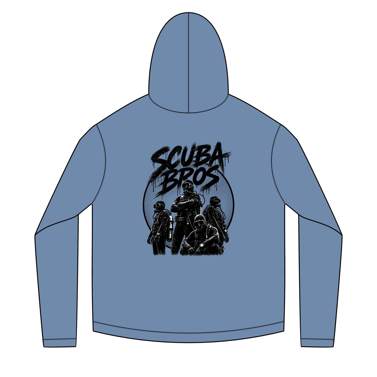 SCUBA BROS — Hooded Performance Tee / Light Print
