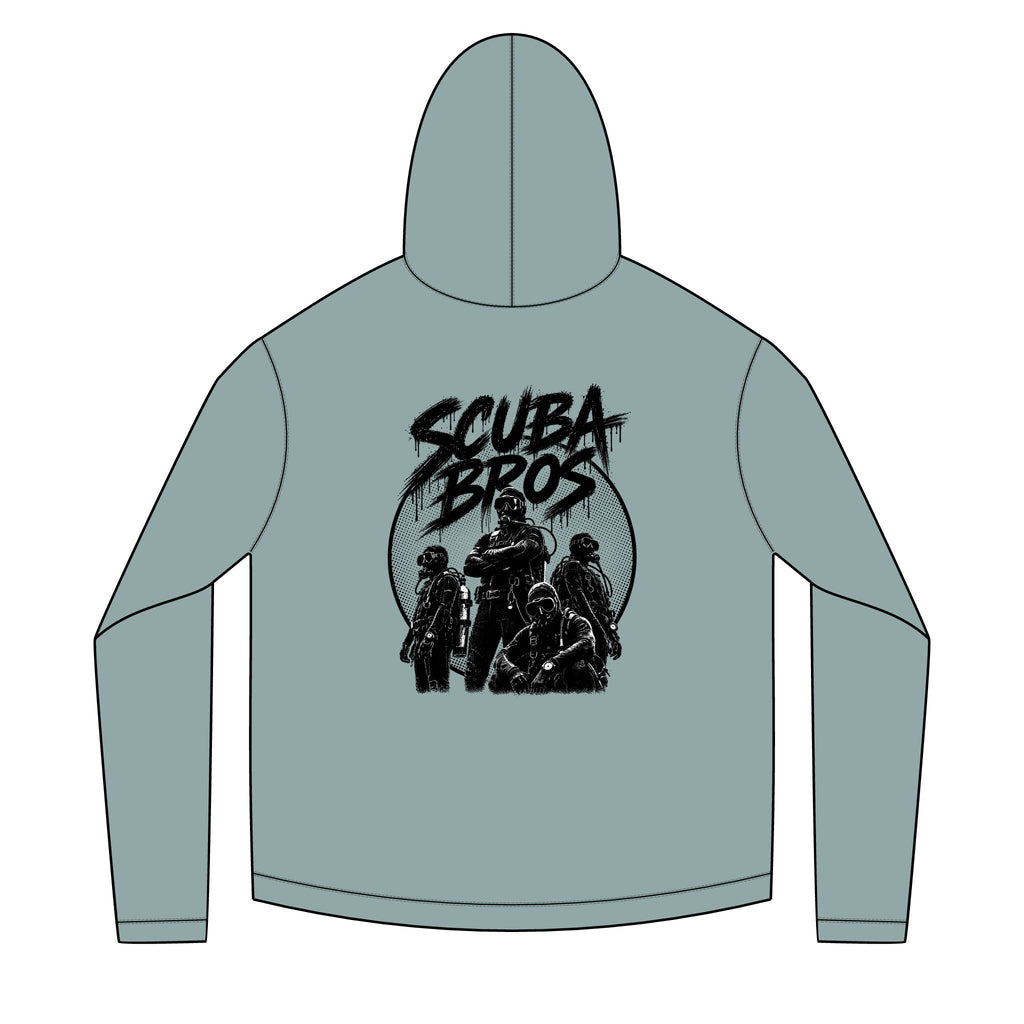 SCUBA BROS — Hooded Performance Tee / Light Print