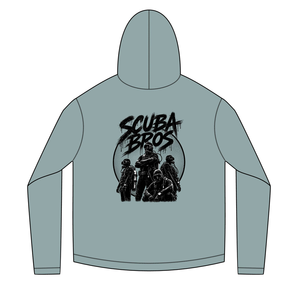 SCUBA BROS — Hooded Performance Tee / Light Print
