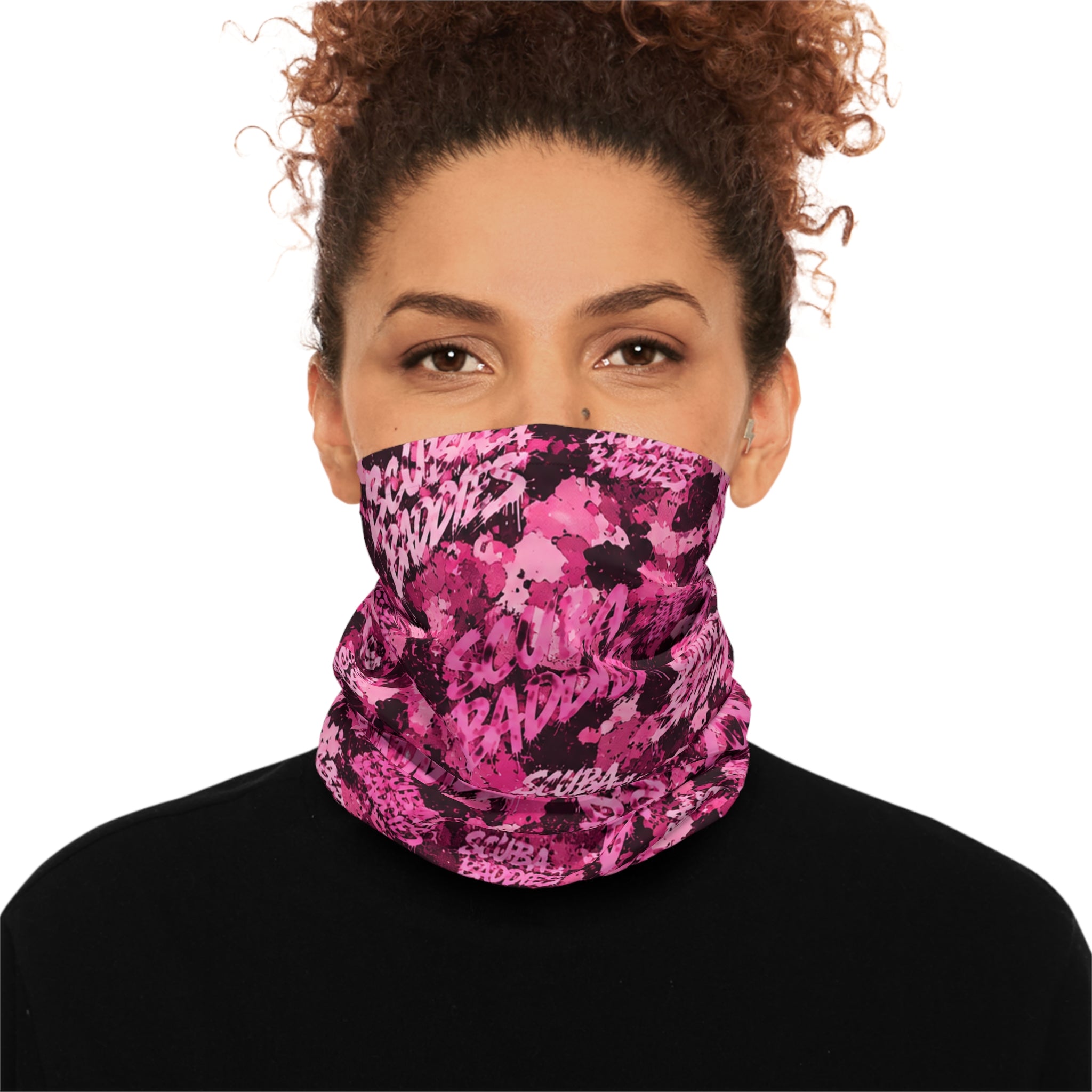 SCUBA BADDIES — SUBSURFACE CAMO™ NECK GAITER / BADDIE PINK