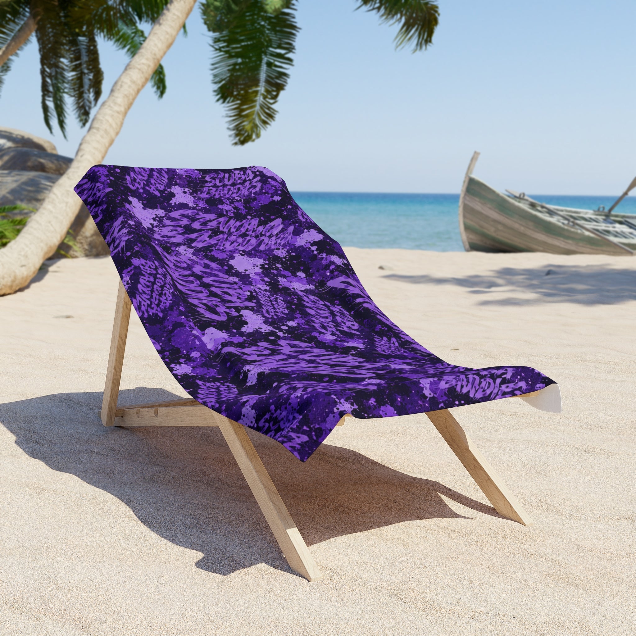 SCUBA BADDIES — SUBSURFACE CAMO™ TOWEL / DECO PURPLE