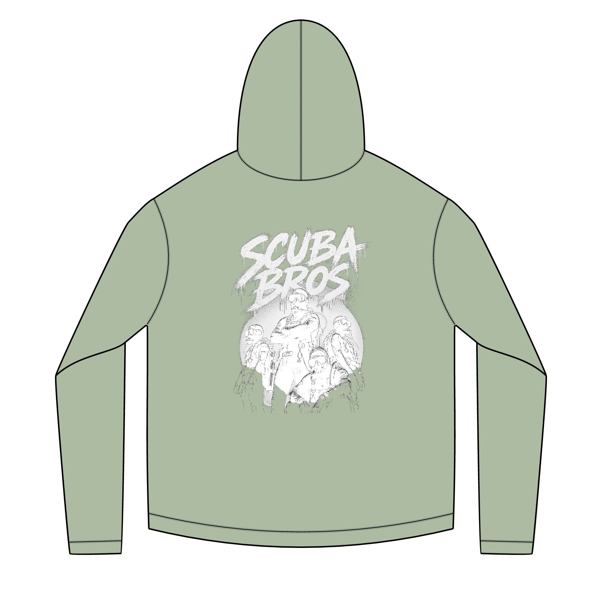 SCUBA BROS — Hooded Performance Tee / Light Print