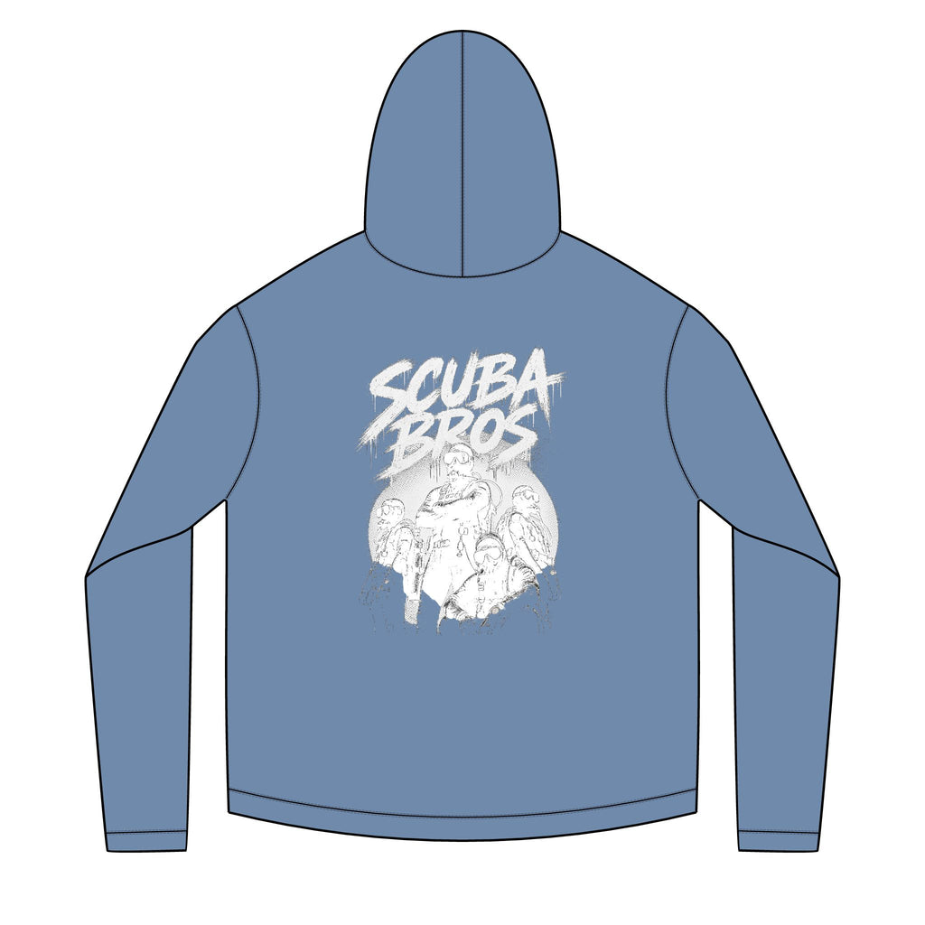 SCUBA BROS — Hooded Performance Tee / Light Print